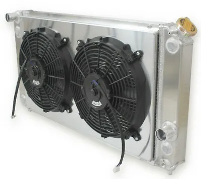 For 1996-2005 Chevy S10 LS Swap 26.3  W Core V6 4.3L 3 Row Radiator Shroud 2*Fan • $155