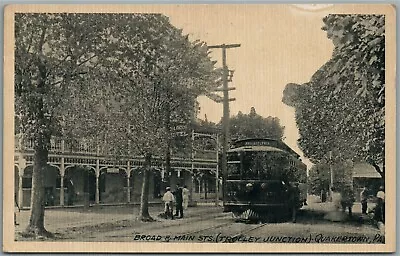 Quakertown Pa Trolley Junction West Broad And Main Street Antique Postcard  • $13.99