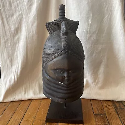 16  Height Mende Bundu Helmet Mask - Sierra Leone (Excellent Condition) W Stand • $999