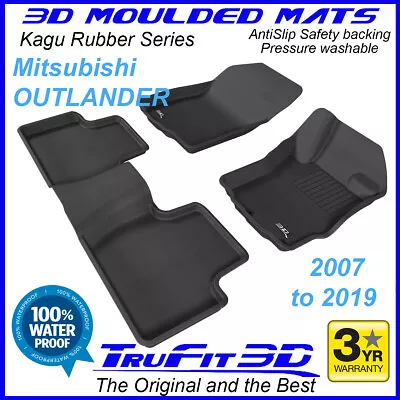 Fits Mitsubishi Outlander 2007 - 2021 3D Rubber Car Floor Mats  2R • $219