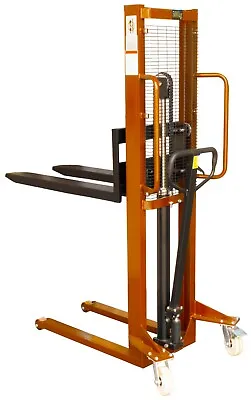 500kg Manual High Lift Hand Hydraulic Pallet Stacker Truck Forklift Move 1600mm • £912.01