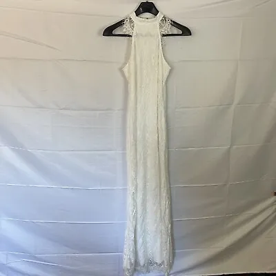 $29.99 • Buy Southern Fried Chics Long Lace White Dress. Size XL. NWT
