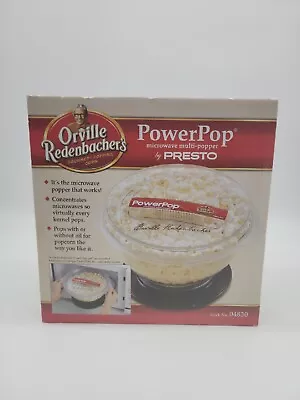 VTG Presto 04830 PowerPop Microwave Multi-Popper Black Orville Redenbacher NIB • $17.59