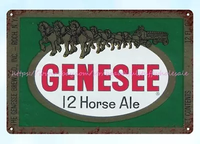 Wall Art 1933 Genesee 12 Horse Ale Beer Brew. Co Rochester NY Metal Tin Sign • $18.89