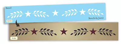 Folk Art STENCIL Easy Willow Vine Wheat Star Country PrimitiveWall Border Signs • $15.95