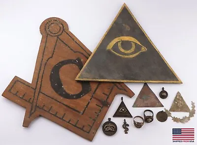 11 Eye Of Providence MASONIC Freemasonry SNAKE Ouroboros PENDANT Uroboros RING A • $937.84