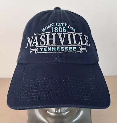 Nashville Tennessee Music City Usa Adjustable Strapback Baseball Hat/cap Blue • $11.95