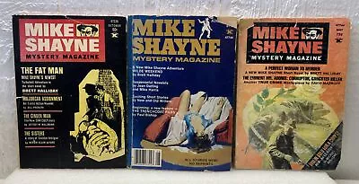 Lot Of 3 Mike Shayne Mystery Magazines Vintage 1970s And 80s Crime Noir • $12.95