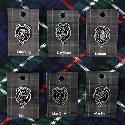 Clan Crest Pewter Mini Badge/Pin • $20