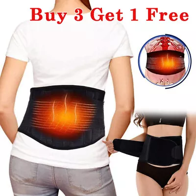 Back Support Brace Belt Lumbar Lower Waist Magnetic Pain Relief Adjust Trimmer # • $9.99