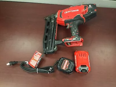 Craftsman CMCN616 Black Red 20V Max Lithium Ion 16 GA Straight Nailer Kit • $124.95