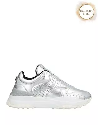 RRP €520 TOD'S Leather Sneakers US6 UK3 EU36 Metallic Made In Italy • $15.56