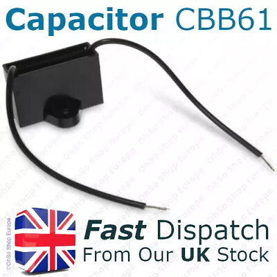 Capacitor CBB61 For Single-Phase AC Motors Electric Fans Pumps Cooker Hoods • £3.79