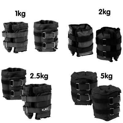 $52 • Buy 2x ADJUSTABLE ANKLE WEIGHTS GYM EQUIPMENT WRIST FITNESS YOGA 1kg 2kg 2.5kg 5kg