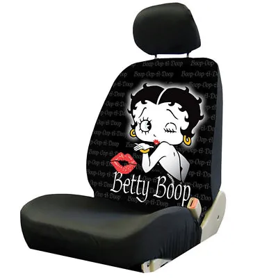 $29.79 • Buy New Classic Betty Boop Kiss Red Lips Car Truck Front Seat Cover & Headrest Cover