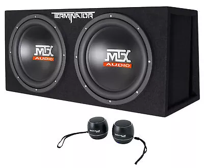 MTX Terminator TNE212DV 1000w Dual 12” Subwoofers+Vented Box+Bluetooth Speakers • $219.95
