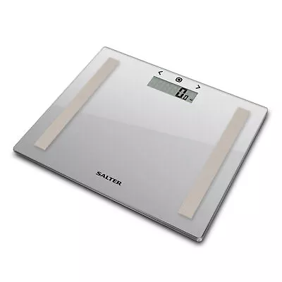 Salter Digital Scale Body Analyser Bathroom Weight BMI Body Fat & Water Compact • £19.99