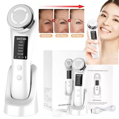 7 In 1 Face Lift Devices EMS RF Microcurrent Skin Rejuvenation Facial Massager • $22.99