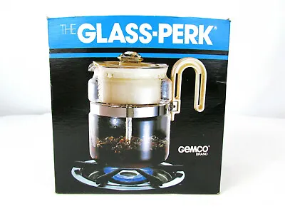 New Vintage Gemco The Glass-Perk 4-8 Cup Stovetop Percolator Almond Color • $14