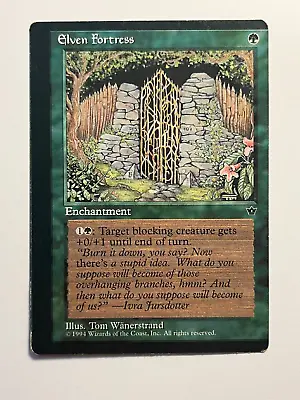 Elven Fortress MTG Card Miscut Error Misprint Fallen Empires - Second Card Vis • $49.95