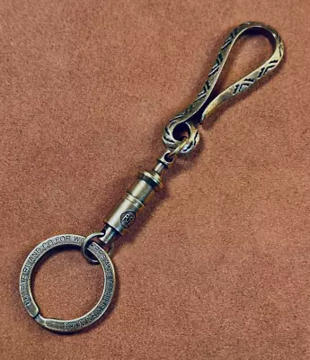 RRL Ralph Lauren Double RL Keychain Solid Brass Keyring Vintage Separate Type • $88