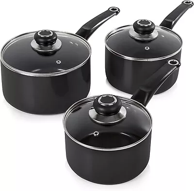 Morphy Richards  Equip 3 Pan Set Non-stick  Ceramic Coating Dishwasher Safe • £20