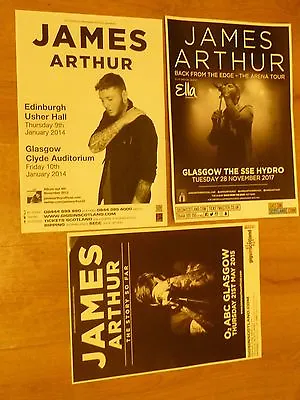 James Arthur Live Music Memorabilia - Scottish Tour Concert Show Gig Posters X 3 • £20.95