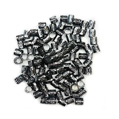 Hair Ring Braid Dreadlock Hole Micro Beads Adjustable Cuff Clip Metal Tube Lock • $10.91