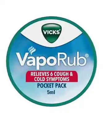 New Vicks Vaporub Ointment For Relieves From Cough & Cold Mini Pocket Pack 5 Ml • $13.59