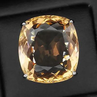 Morganite Peach Orange Antique 29.80 Ct. 925 Sterling Silver Ring Size 6.5 Gift • $42.99