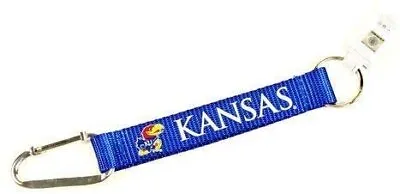 University Of Kansas Jayhawks Carabiner Lanyard Keychain With Key Ring • $9.79
