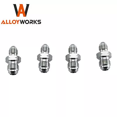 4pcs Stainless Steel -3 AN Male To M12x1.0 Metric Brake Fittings Adapter 3AN • $8.99