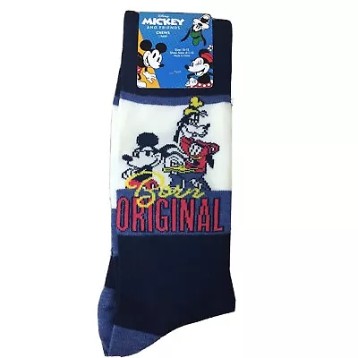 Mickey & Friends Born Original Men’s Novelty Crew Socks Size 6-12 New V26 • $10.95
