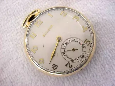 Vintage GOLD FD Large Antique Art Deco BULOVA Pocket Watch • $20.50