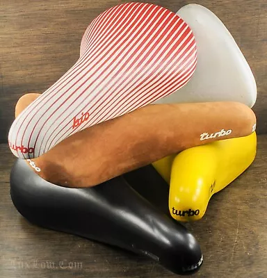 Vintage RoadBike Selle Italia Turbo SADDLE Leather Fixed Gear Track Bicycle SEAT • $88