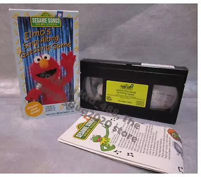 Sesame Street VHS Tape Elmo's Sing Along Guessing Game HENSON-Cartoon-WORKING • $19.98