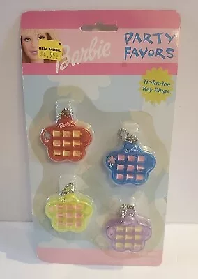 Vintage Barbie Party Favors 2000 Tic Tac Toe Keyrings New Old Stock Unopened 4pc • $9.95