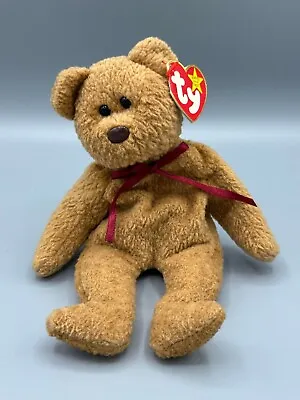 Vintage 1996 Ty Beanie Baby Curly The Teddy Bear • $8