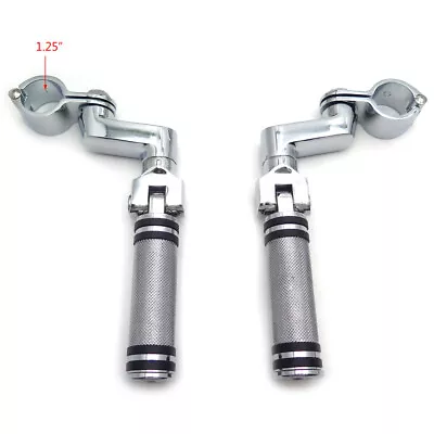 $79.19 • Buy 1 Pair Diamond Foot Peg Kit 1.25  Engine Guard Chrome For Harley V-Rod