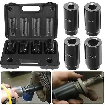 Crank Bolt Socket Set Heavy Duty 1/2 Drive 17MM 21MM 22MM 27MM Impact Socket Set • $74.59