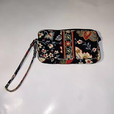 Vera Bradley Phone/Clutch Wristlet Black Floral • $10.50