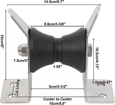 $25.23 • Buy DasMarine Platform Bow Roller 304 Stainless Steel Boat Anchor Roller 6'' Height