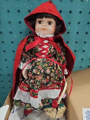 Vtg Porcelain LITTLE RED RIDING HOOD DOLL Royalton Collection W/ Box Certificate • $15.99