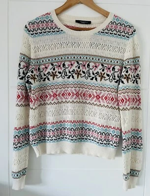 £35 • Buy Weekend Max Mara Jumper Medium Fair Isle Knit 
