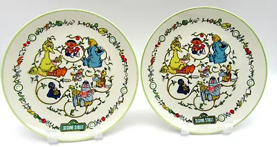 2 Vtg 1976 Gorham  China Plates Muppets Sesame Street Big Bird Cookie Monster • $14.99