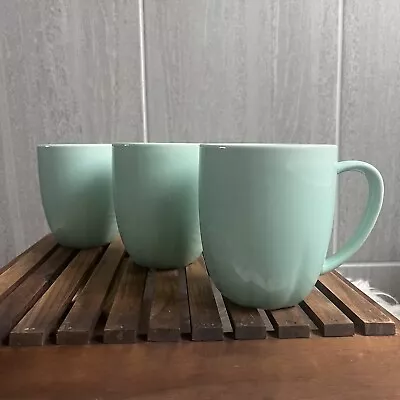 3- Martha Stewart Mugs Mint Green Big Coffee Cup 4.5” DishWasher & Micro Safe • $25