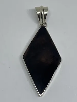 $0.99 • Buy Vintage Solid 925 Sterling Silver Triangle Statement Pendant 5.5cm 5.44g