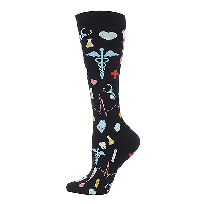 Valencia Med Nurse Compression Socks Medical Symbols And Other Prints! • £13.48