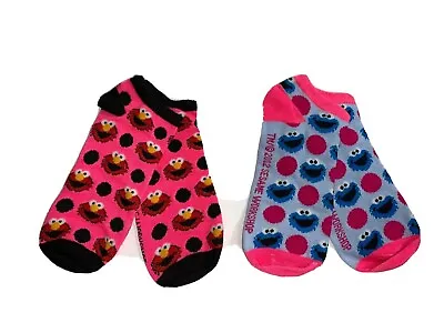 Brand New Sesame Street Cookie Monster Two Pairs Of Ankle Socks One Sz High Elmo • $9.95