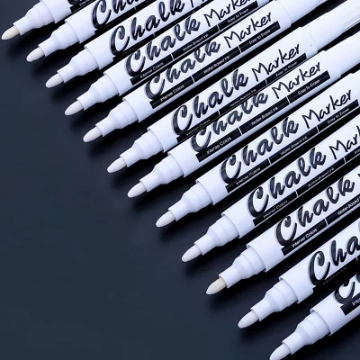 $14.99 • Buy White Liquid Chalk Markers 12 Pack Chalkboard Markers Erasable Glass Markers Was
